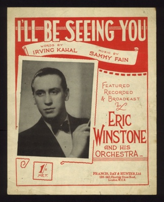 Sheet Music - "I'll Be Seeing You" by Irving Kahak & Sammy Fain - 1938; 1/01/1938; 6259