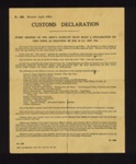 Customs declaration form S569 (2 pages) - "Customs declaration" - April 1938; 2498 Customs declaration form S569 (2 pages) - "Customs declaration" - April 1938; 2498