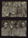 2x Photos of Sgt J.B McFeat, POW Stalag 383, 1943 in uniform with comrades, Poland 1943 ; 76921 2x Photos of Sgt J.B McFeat, POW Stalag 383, 1943 in uniform with comrades, Poland 1943 ; 76921