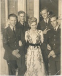Four RAF cadets with Hollywood Star Alice Faye - 1942; 84037