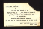 Ticket - entrance to dance & cabaret at Ville du Treport - France - 04/05/1945; 4/05/1945; 2017