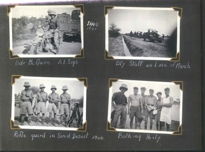 Copy of photographs (4) - British troops in sind desert 1940 & Iraq 1941; 1/01/1940; 36998