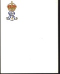 Note cards (2) - with Edward vII motif; 5134