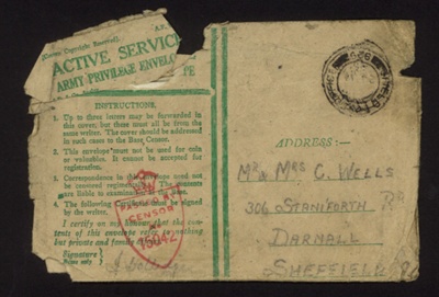 Letters (2) - from Sgt J. Colledge 4th Bn Coldstream Guards re: liberation of Holland - October 1944; 31/10/1944; 7425