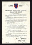 Personal Christmas message from the Field-Marshal Montgomery to 21 army group - Belgium - Christmas 1944; 25/12/1944; 7424