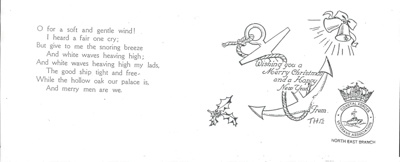 Photocopy - Christmas card from the Coastal Forces Veterans Association - 1943-1996; 36451 Photocopy - Christmas card from the Coastal Forces Veterans Association - 1943-1996; 36451