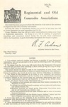 Information Leaflet - "Regimental and Old Comrades Associations" - War Office - February 1946; 1/02/1946; 38105 Information Leaflet - "Regimental and Old Comrades Associations" - War Office - February 1946; 1/02/1946; 38105