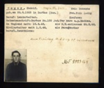 German P.O.W. record card - Rudolf Ungar - Rumanian - Dob 29/06/1925; 6637