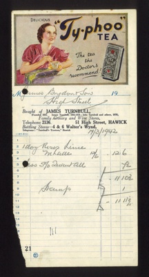 Food receipts (5) - from James Turnbull - 51 High Street -Hawick - Scotland - March 1942; 17/03/1942; 2467