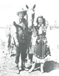 Photograph - Roy Rogers & his wife Dale Evans with "Trigger" the horse; 35479