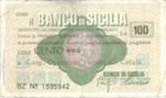 Sicilian bank note - Cento Lire - 100 Lire - Il Banco Di Sicilia - 14/02/1977; 14/02/1977; 37973 Sicilian bank note - Cento Lire - 100 Lire - Il Banco Di Sicilia - 14/02/1977; 14/02/1977; 37973