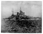 Photograph of pencil drawing - possibly "H.M.S. Queen Elizabeth" - battleship; 38312