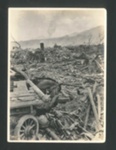 Black & white postcards of scenes after the dropping of the atomic bomb (Nagasaki, Hiroshima?); 79746