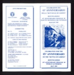 Italian leaflet (in English & Italian) - to commemorate the 45th anniversary of the battle of Monte Cassino; 1915