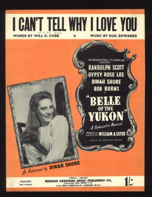 Sheet Music - "I Can"t Tell You Why I Love You" by Will D. Cobb & Gus Edwards - 1900; 31/12/1899; 6170 Sheet Music - "I Can"t Tell You Why I Love You" by Will D. Cobb & Gus Edwards - 1900; 31/12/1899; 6170