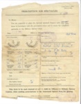 Army form I 1240c - "Prescription for spectacles" - L/Cpl F. ranson - May 1942; 1/05/1942; 37755 Army form I 1240c - "Prescription for spectacles" - L/Cpl F. ranson - May 1942; 1/05/1942; 37755
