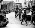 Photograph - British troops of the 8th Army passing through Sicilian town of Misterbianco - 1943; 2639
