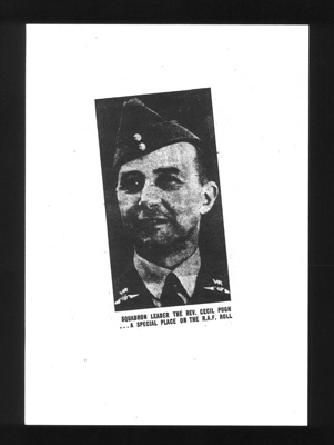 NEWSPAPER ARTICLE RE: SQUADRON LEADER THE REVEREND CECIL PUGH AND THE SINKING OF S.S. ANSELM 05/07/1941  - SUNDAY EXPRESS 1962 - PHOTOCOPIES - SEE  2383; 78991