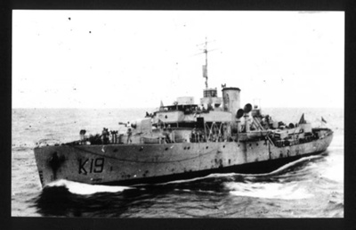 Photograph - "H.M.S. Nigella" - pennant no: k19 - flower class corvette; 31873