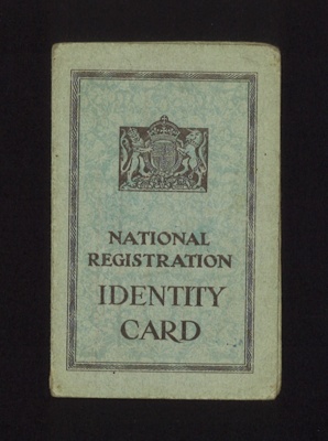 National registration identity card - Edna Fellows - Stockton on Tees - 11/10/1945; 11/10/1945; 2062