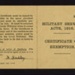 Army Form R39 - Certificate of Exemption - Military Service Acts 1916 - Harry Hindley - 02/01/1917; 2/01/1917; 4765 Army Form R39 - Certificate of Exemption - Military Service Acts 1916 - Harry Hindley - 02/01/1917; 2/01/1917; 4765