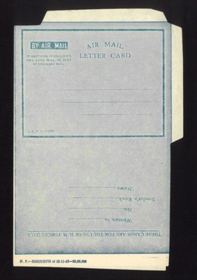 Forces air mail letters (6) - unused - 1940s; 7632 Forces air mail letters (6) - unused - 1940s; 7632