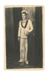 Photograph - A/B Roy Tomkins JX/296533 - in Royal Navy tropical uniform (whites); 37711