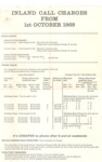 Post Office information leaflet - "Inland call charges from 1st October 1968" - telephone charges; 1/10/1968; 38570 Post Office information leaflet - "Inland call charges from 1st October 1968" - telephone charges; 1/10/1968; 38570
