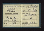 Ship's boarding pass - B.S.C. Mason - "H.M.S. Rosario"; 2493