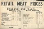 Posters (3) - "Retail meat price charts" 1951 - 1952 - 1953 - (1953 chart in hut 07); 2874