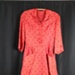 Ladies red satin dress with black flowers; 73426 Ladies red satin dress with black flowers; 73426