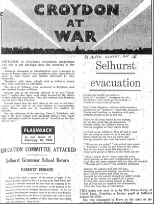 Poem about evacuation-written by Eileen Vickers in 1940; 23705