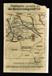 Map - hand drawn map of Germany reportedly showing locations of German barracks & distances in kilometres; 6655