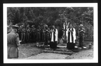Photograph - dedication service of the Royal Norfolk memorial - July 1944; 1/07/1944; 6282