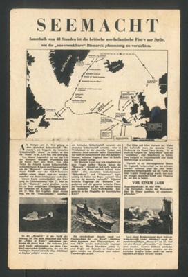 Propaganda leaflet - dropped by R.A.F. over Germany 02/06/1941 - "Luftpost"; 2/06/1941; 34295