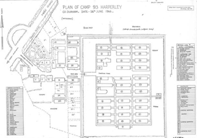 Plan - P.O.W. camp no: 93 - Harperley - County Durham - 26/06/1946; 26/06/1946; 7706 Plan - P.O.W. camp no: 93 - Harperley - County Durham - 26/06/1946; 26/06/1946; 7706