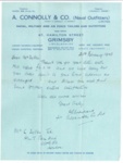 Letter - from "A. Connolly & Co (Naval Outfitters)" to telegraphist C. Sykes "HMT Ben Urie" - 21/02/1943; 21/02/1943; 36588