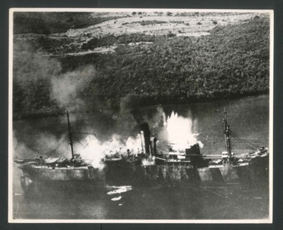 Photograph - R.A.F. Beaufighters attack enemy shipping off Greece - 01/09/1943; 1/09/1943; 2627
