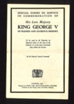Memorial programme - in commemoration of King George V - 1936; 1/01/1936; 7343