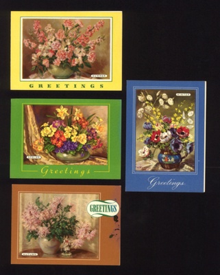 Set of 4 seasons national savings greetings cards - spring summer autumn winter; 13173