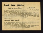 German propaganda leaflet - "Look here gang..."; 5084 German propaganda leaflet - "Look here gang..."; 5084