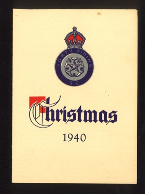 Christmas Card - 1940 - North Riding Special Constabulary; 25/12/1940; 13148