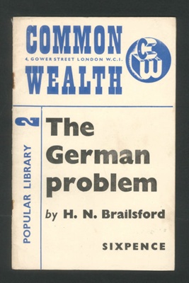 Booklet - "Commonwealth popular library" no: 2 - "The German problem" by H.N. Brailsford; 17558 Booklet - "Commonwealth popular library" no: 2 - "The German problem" by H.N. Brailsford; 17558
