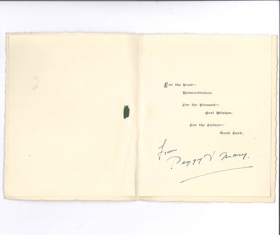 Good luck card - "The Green Howards"; 36183 Good luck card - "The Green Howards"; 36183