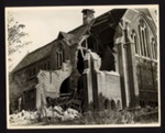 Official copyrighted war photograph- 7th September 1940- damaged church hit by bomb during air raid; 56488