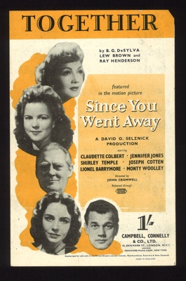 Sheet Music - "Together" by B.g. Desylva - Lew Brown - Ray Henderson - 1928; 1/01/1928; 6177 Sheet Music - "Together" by B.g. Desylva - Lew Brown - Ray Henderson - 1928; 1/01/1928; 6177