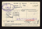 Army form w5258 - "Record of Service" - Tpr M. Robinson 4543191 - 18/01/1946; 18/01/1946; 9578 Army form w5258 - "Record of Service" - Tpr M. Robinson 4543191 - 18/01/1946; 18/01/1946; 9578