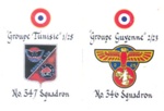 Photocopies (2) - squadron badges of French bomber squadrons no: 346 & no: 347 - stationed in Britain; 37774
