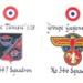 Photocopies (2) - squadron badges of French bomber squadrons no: 346 & no: 347 - stationed in Britain; 37774
