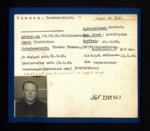 German P.O.W. record card - Hermann-dierk Tammen - German - Dob 16/12/1906; 6596